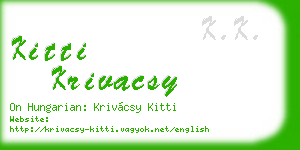 kitti krivacsy business card